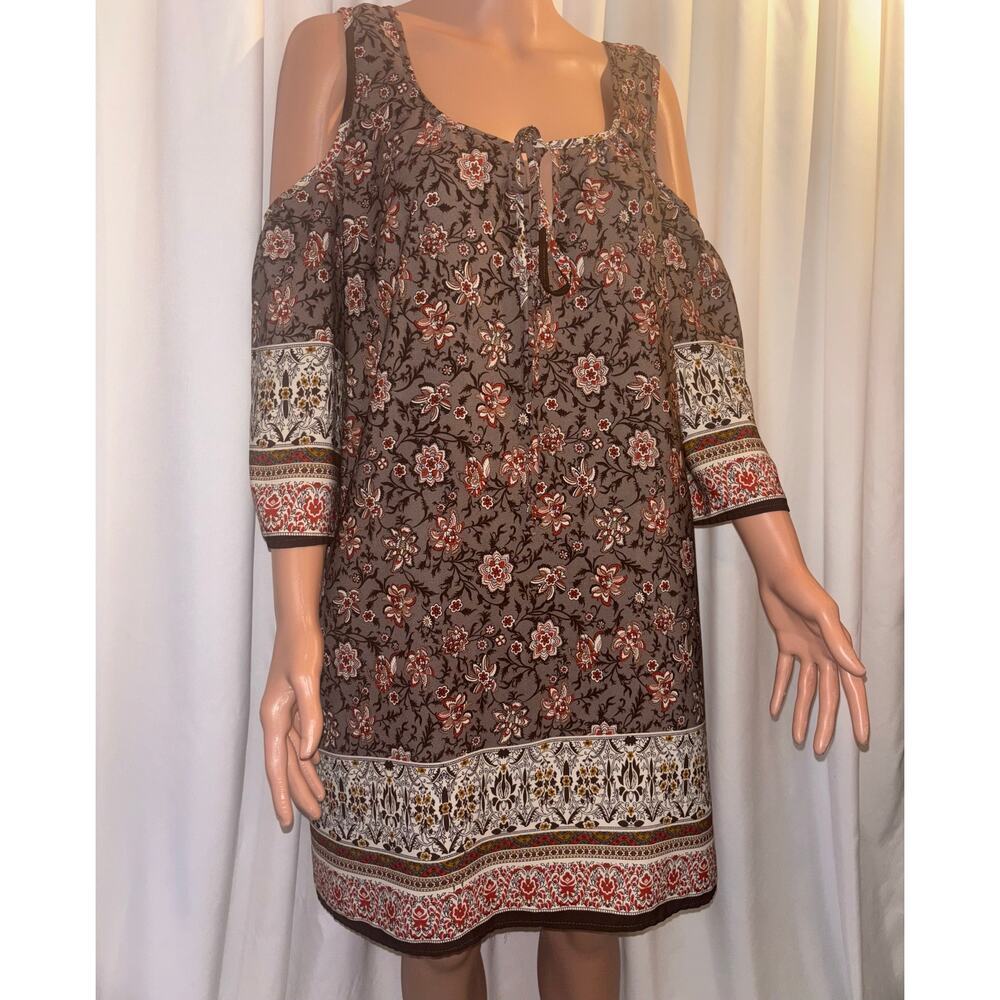 West K XL - Floral Cold-Shoulder Blouse